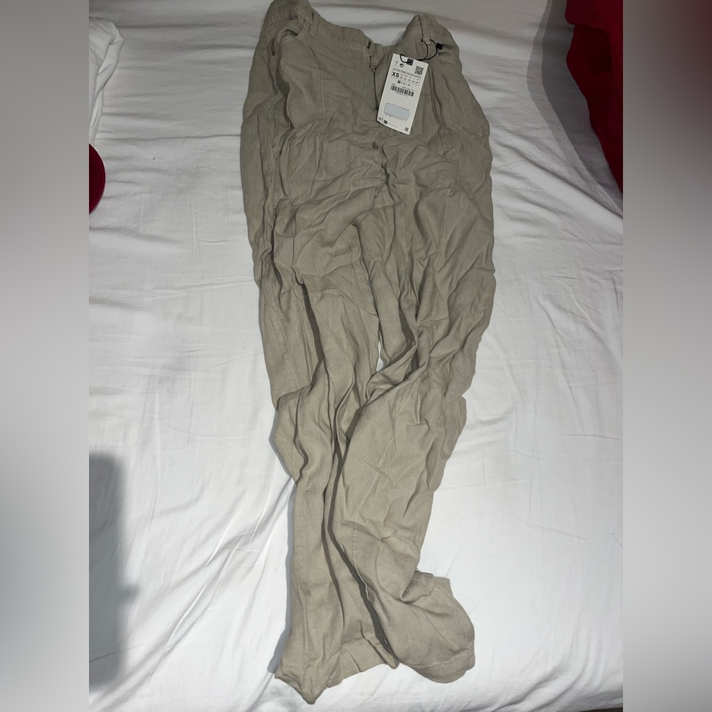 High waisted linen pants